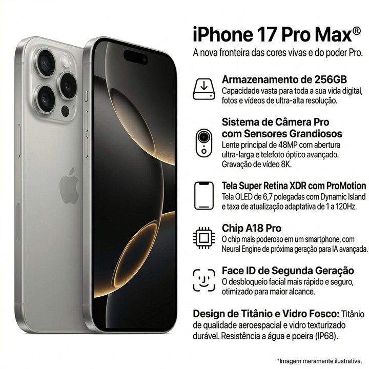 APPLE IPHONE 17 PRO MAX LACRADO